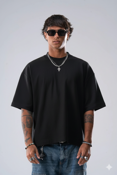 Remera algodón lisa oversize premium