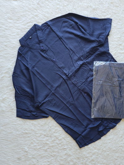 Camisa lino azul (L y XXL) 