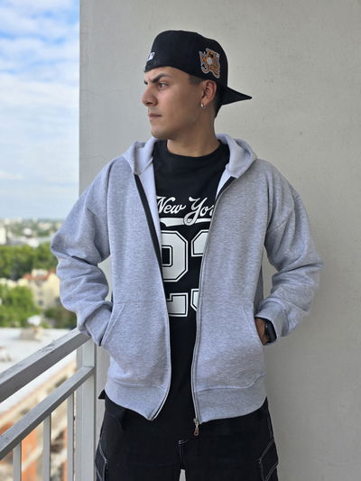 Campera Boxy lisa frizada