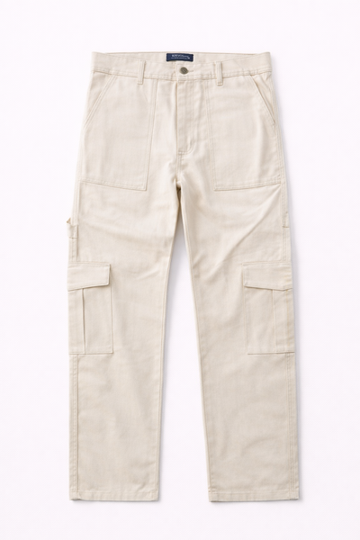 Pantalón cargo gabardina beige art 371