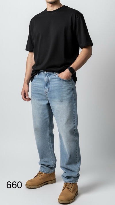 Pantalon de jean mom celeste Art - 660