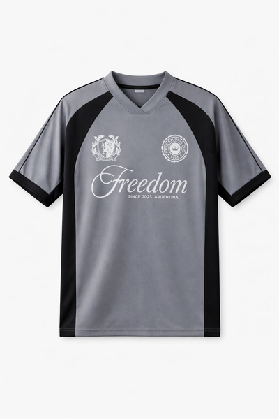 🔥Remera Freedom gris Premium