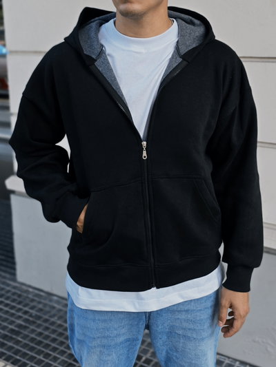 Campera basic negra premium