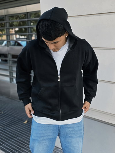 Campera basic negra premium