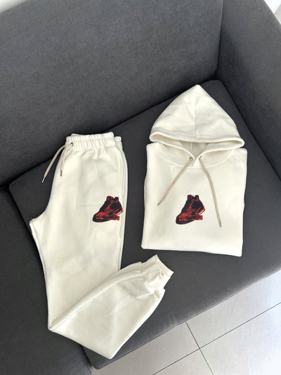 Conjunto Jordan Retro 4 rojas premium