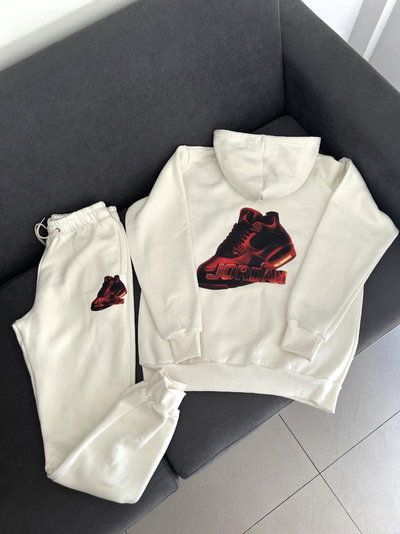 Conjunto Jordan Retro 4 rojas premium