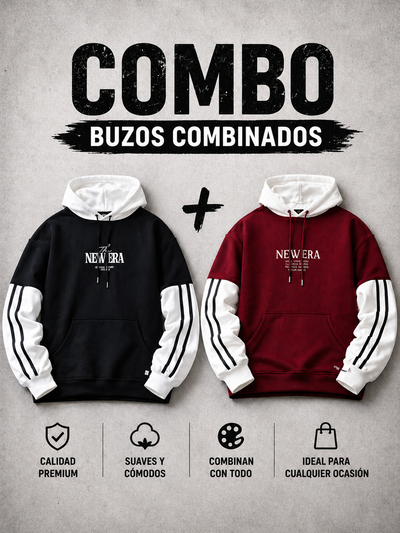 Combo x2 Buzos combinados frizados premium
