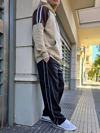 Outfit Buzo + Baggy con tiras 