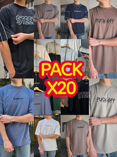 PACK X20 REMERAS OVERSIZE