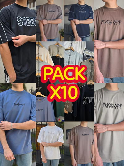 PACK X10 REMERAS OVERSIZE