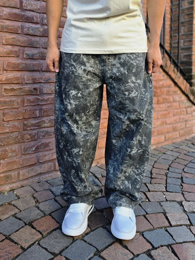 Baggy Jean camuflado oscuro