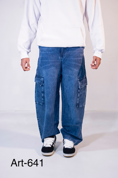 PANTALON JEAN BAGGY CARGO Art 641