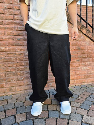 Jean Baggy negro liso 545