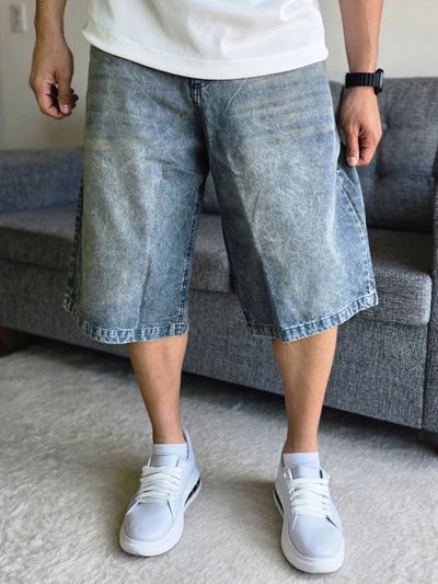 Bermuda jean baggy 