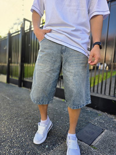 Bermuda jean baggy 