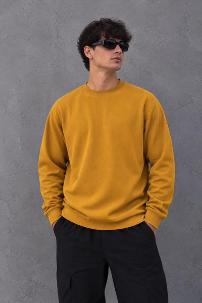 Sweater de waffle mostaza (Liquidacion talle M)
