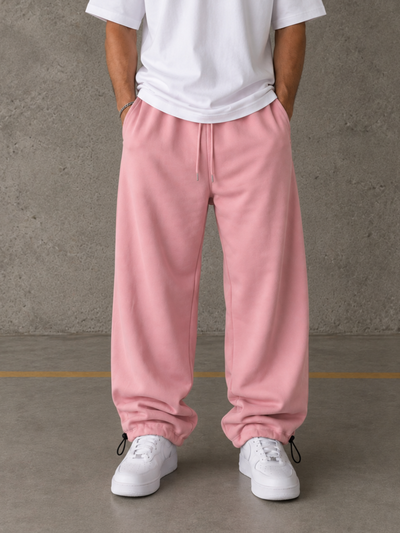 Pantalon Rosa baggy rústico pesado premium