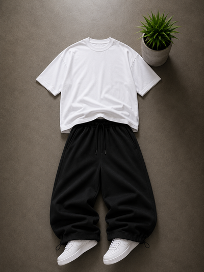 🔥Combo #11 Remera lisa+ Baggy rústico