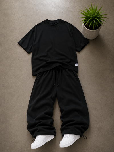 🔥Combo #11 Remera lisa+ Baggy rústico