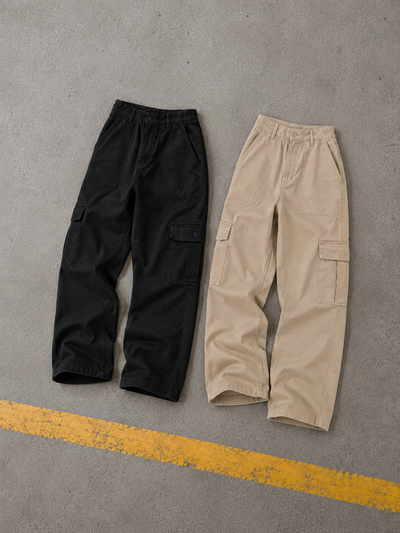 🔥Combo x2 pantalones cargo de gabardina