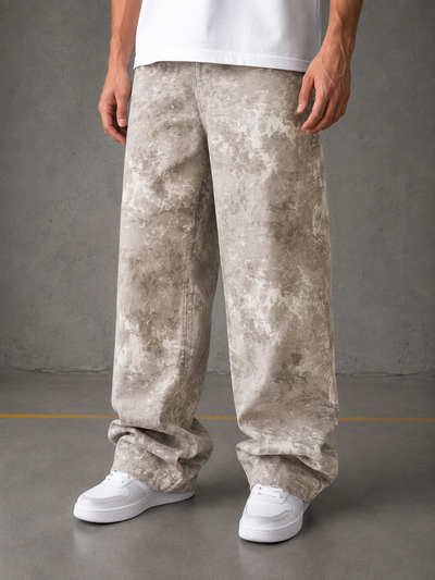 🔥Jean Baggy camuflado beige