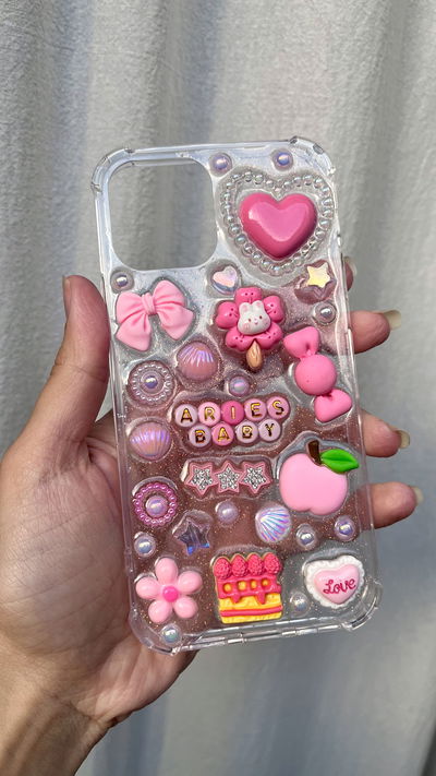 Funda con charms - Iphone 12 Pro | Rosa personalizada