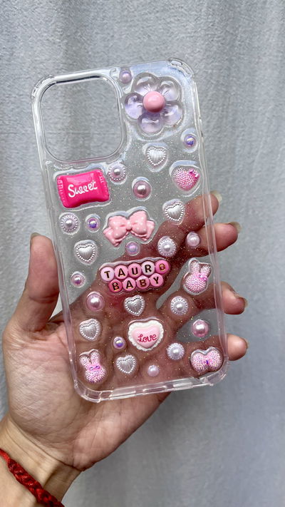 Funda con charms - Iphone 13 Pro Max | Rosa personalizada