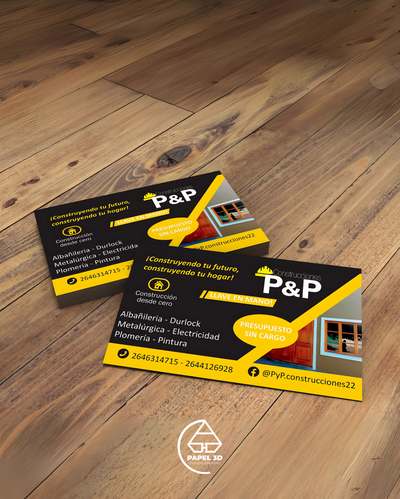 Tarjetas personales fotográfico 