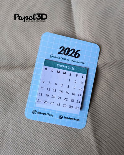 Calendario de Bolsillo Personalizado 2026 | Práctico y Compacto