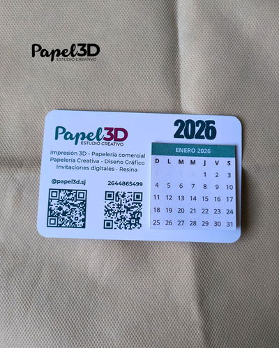 Calendario Imantado 2026 con QR + Calendario Mignon 
