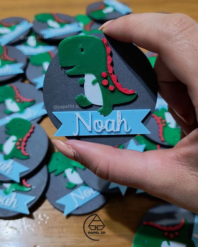 Imán Dino para heladera