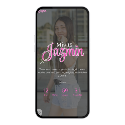 Invitación 15 años Rosa