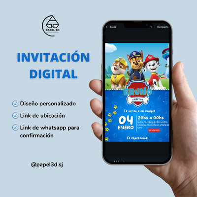 Invitación Digital Paw Patrol