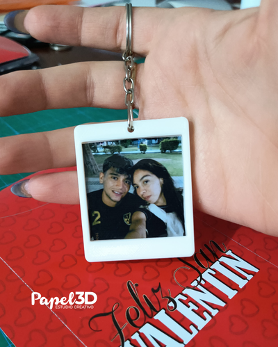 Llavero estilo polaroid