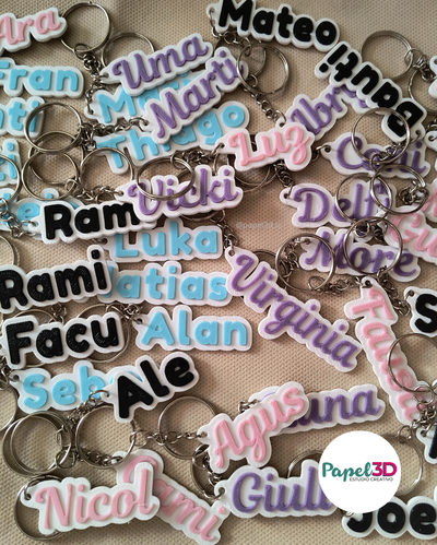 Llavero 3D con nombre