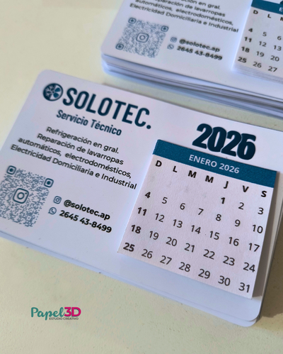 Calendario Imantado 2026 con QR + Calendario Mignon 
