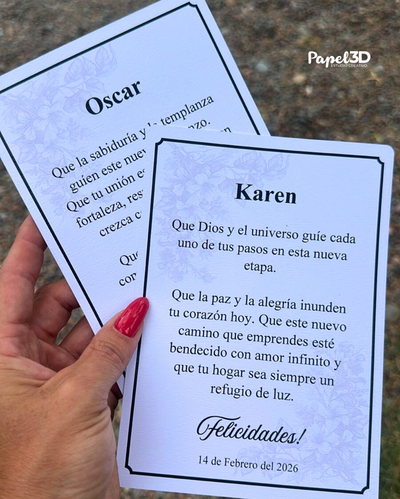 Tarjetas / Menú o Agradecimiento