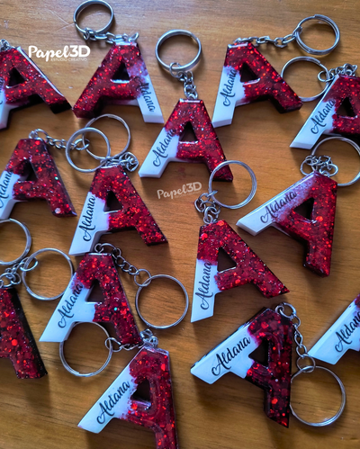 Llaveros resina inicial souvenir cumpleaños, 15 años 