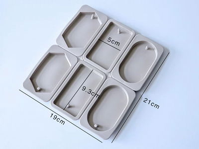 Molde Silicona - 6 Formas colgantes Geométricos - Cod1085