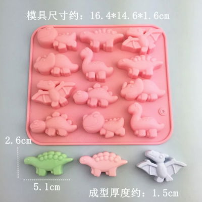 Molde Silicona - 12 Dinosaurios - Cod1086