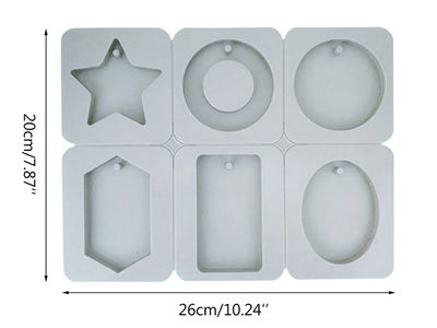 Molde Silicona - 6 Formas colgantes - Cod1084