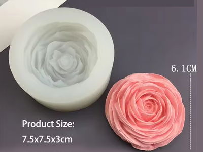 Molde Silicona - Rosa Peonia - Cod1105