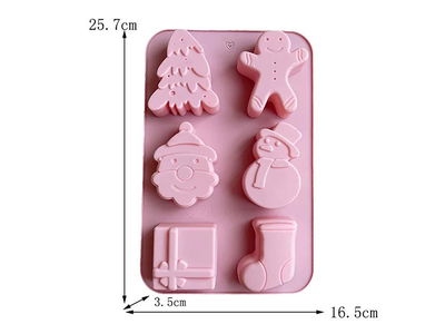 Molde Silicona - 6 Formas Navidad - Cod1106