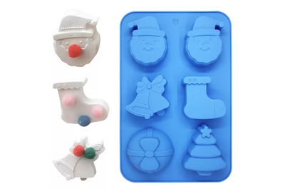 Molde Silicona - 6 Formas Navidad - Cod1107
