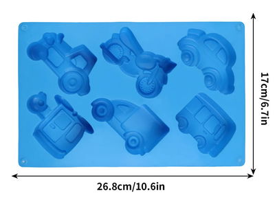 Molde Silicona - 6 Vehiculos - Cod1112