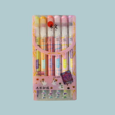 6 Resaltadores Doble Punta Fluor