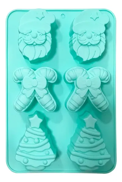 Molde Silicona - 6 Figuras Navidad - cod801