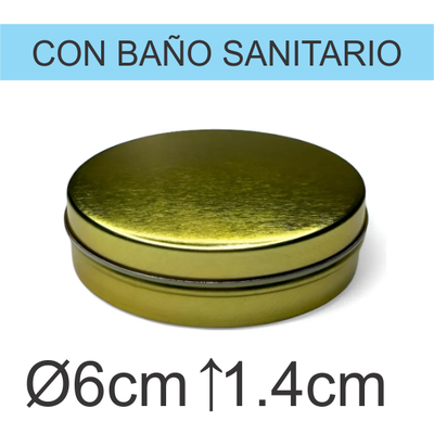 Lata Pastillero Con Barniz Sanitario - DORADA