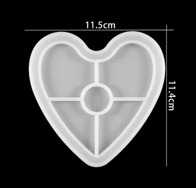 Molde Silicona - Posavaso Corazon - Cod1118