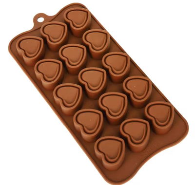 Molde 15 Corazones con Relieve cod006